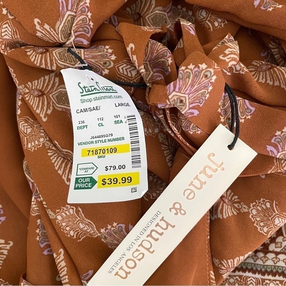 june & hudson Sienna Floral Medallion Printed Wrap Dress - Picture 13 of 13